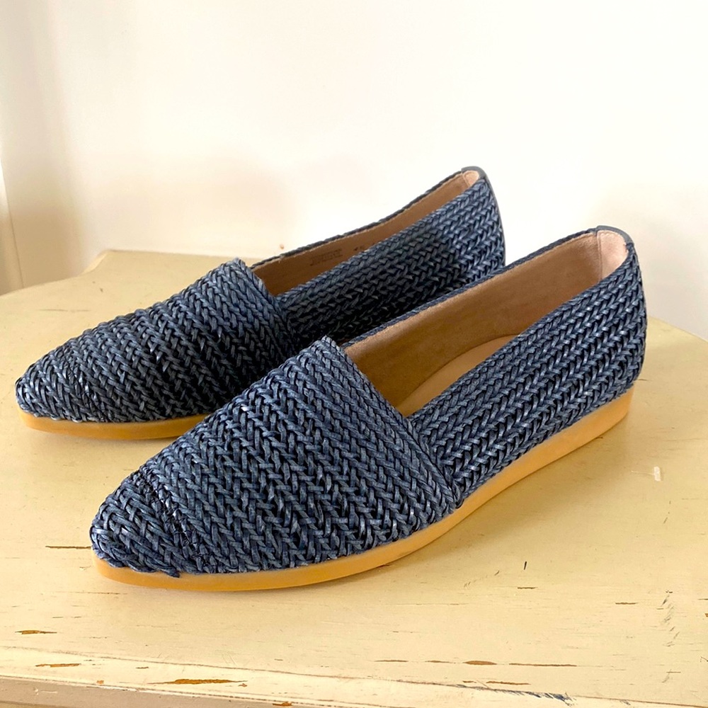Paul Green Navy Woven Flats